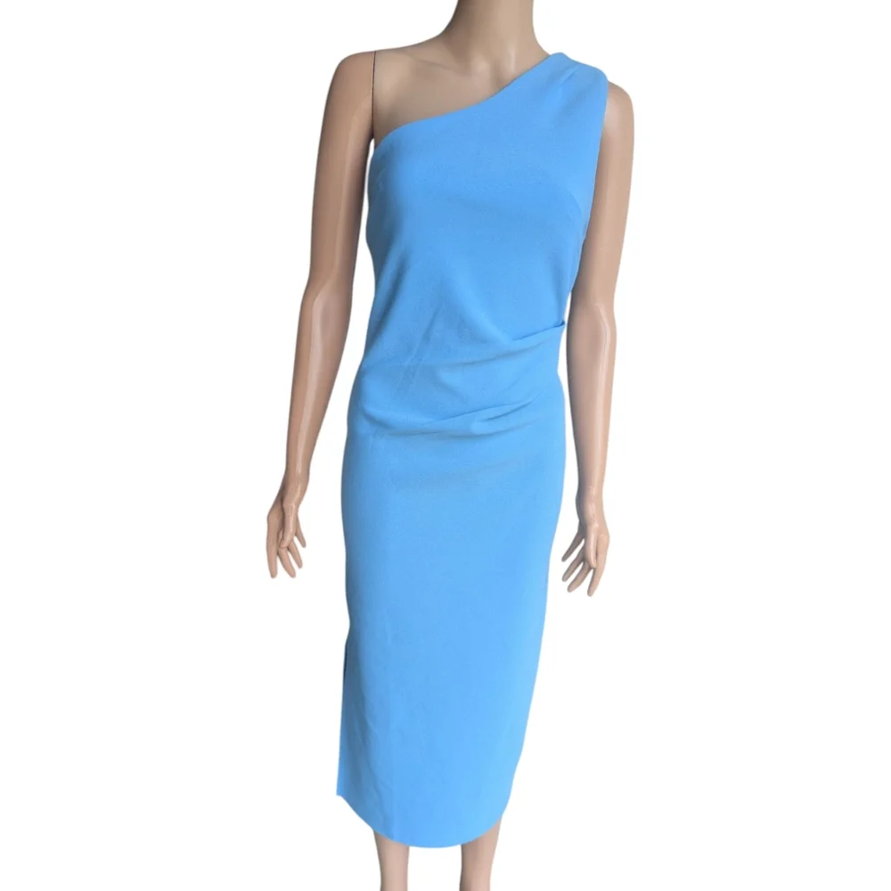 Jean Jail Willow midi one shoulder dress sky blue - Picture 3 of 11